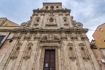 Fototapeta na wymiar Holy Spirit Church on Ortygia island, historic part of Syracuse, Sicily Island, Italy