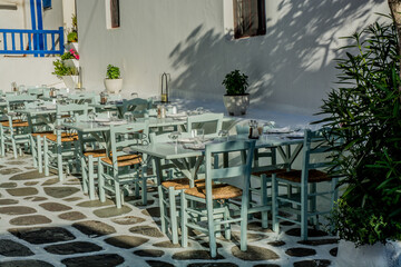 views of the village of Mykonos