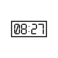 Digital alarm clock vector icon. Electronic watch flat sign design. Digital clock time symbol pictogram. UX UI icon