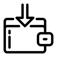 wallet line icon