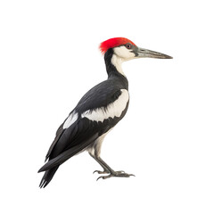 Ivory-billed Woodpecker bird isolated on a transparent background, Generative ai 