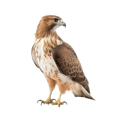 Fototapeta premium Hawk bird isolated on a transparent background, Generative ai 