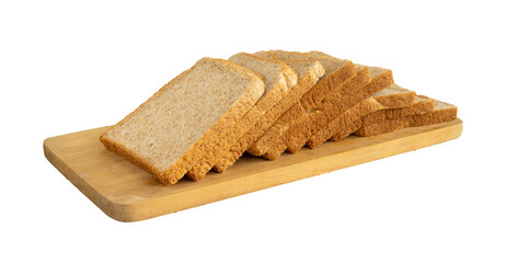 slice of bread on wooden board