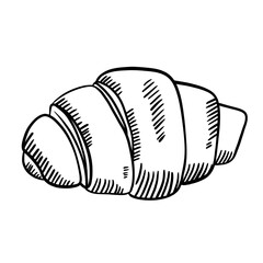 Croissant hand drawn sketch