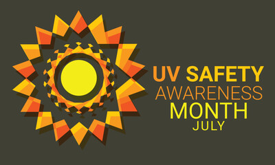 Fototapeta premium UV safety awareness month. background, banner, card, poster, template. Vector illustration.