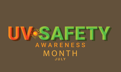 UV safety awareness month. background, banner, card, poster, template. Vector illustration.