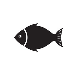 Fish vector icon. Fish flat sign design. Fish symbol pictogram. UX UI icon