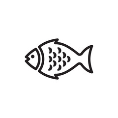 Fish vector icon. Fish flat sign design. Fish symbol pictogram. UX UI icon