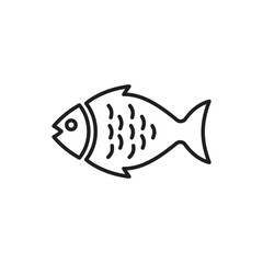 Fish vector icon. Fish flat sign design. Fish symbol pictogram. UX UI icon