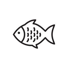 Fish vector icon. Fish flat sign design. Fish symbol pictogram. UX UI icon