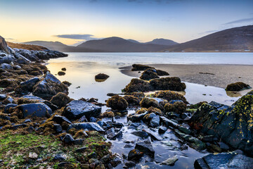 Early morning near Luskentyre on the Isle of Harris, Outer Hebrides, Scotland