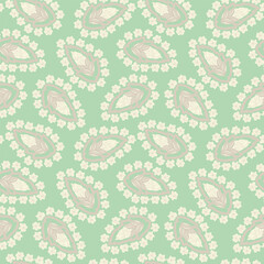 Pastels Paisley abstract Seamless Pattern Design