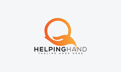 Fototapeta na wymiar HAND logo Design Template Vector Graphic Branding Element.