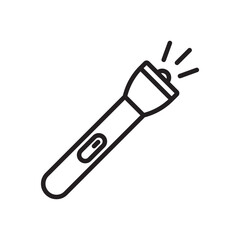 Flashlight vector icon. Flashlight flat sign design. Flashlight symbol pictogram. UX UI icon