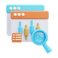 Analysis marketing 3D Illustration