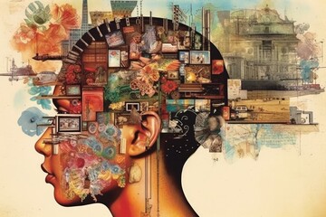 The human head contains knowledge and ideas. (Generative AI)