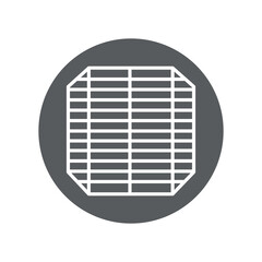 Solar cell black line icon. Pictogram for web page