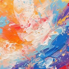The painting's texture and colors are futuristic and abstract. (Generative AI)