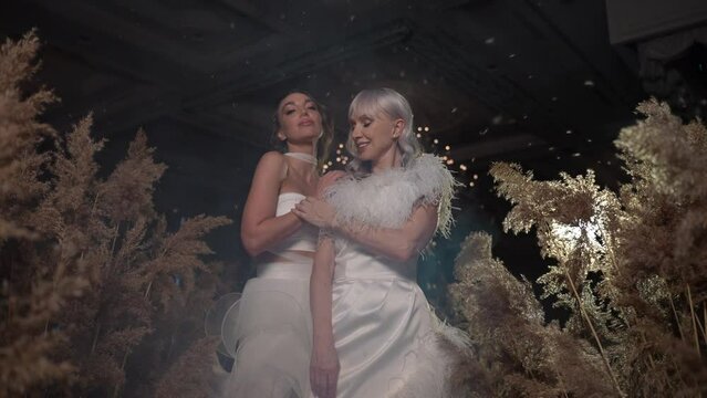 Their hairstyles are different, but equally beautiful.