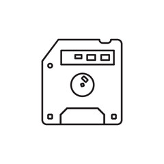 Floppy disk vector icon. Diskette flat  sign design. Save icon. Disk symbol pictogram. UX UI icon