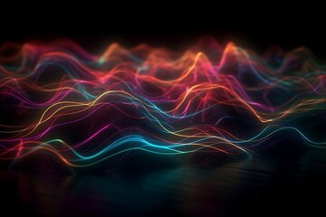 Obraz premium abstract background with glowing lines. neon. 