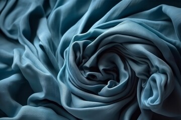 blue silk fabric. 