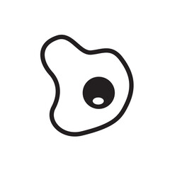 Fried egg vector icon. Fried egg flat sign design. Egg symbol pictogram. UX UI icon