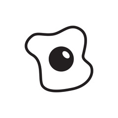 Fried egg vector icon. Fried egg flat sign design. Egg symbol pictogram. UX UI icon