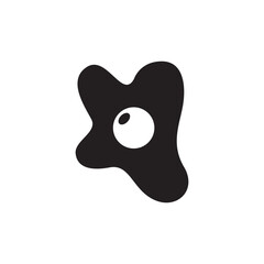 Fried egg vector icon. Fried egg flat sign design. Egg symbol pictogram. UX UI icon