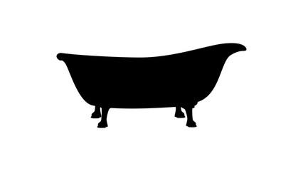bathtub on legs - silhouette