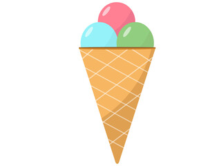 アイスクリーム。スイーツ、ソフトクリーム。ベクターイラスト