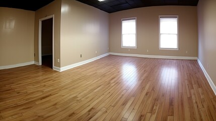 Fototapeta premium Empty room which just needs to be arranged for a homely environment or an office, but it is also a perfect location for a gallery. Generative AI Technology 