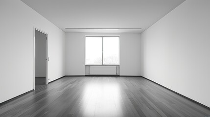 Empty room which just needs to be arranged for a homely environment or an office, but it is also a perfect location for a gallery. Generative AI Technology 