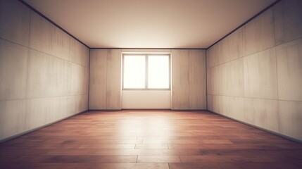 Obraz premium Empty room which just needs to be arranged for a homely environment or an office, but it is also a perfect location for a gallery. Generative AI Technology 