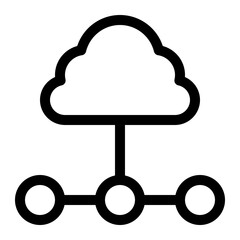cloud service line icon