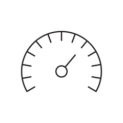 Vector meter flat icon. Gauge vector icon. Speedometer measurement sign. Gauge symbol pictogram. UX UI icon