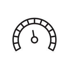 Fototapeta premium Vector meter flat icon. Gauge vector icon. Speedometer measurement sign. Gauge symbol pictogram. UX UI icon