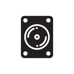 Hard drive vector icon. External hard disk icon. Hard disk drive flat sign design. Sata symbol pictogram. UX UI icon 