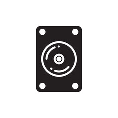 Hard drive vector icon. External hard disk icon. Hard disk drive flat sign design. Sata symbol pictogram. UX UI icon 