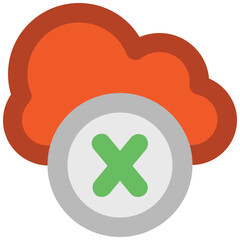 Obraz premium Icon of cloud database, data storage 