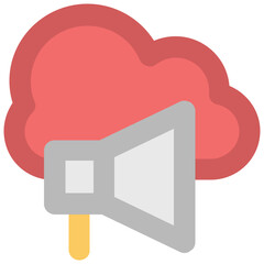 Icon of cloud database, data storage 