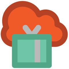 Grab this icon design of cloud networking 