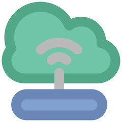 Grab this icon design of cloud networking 