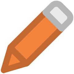 Pencil icon in bold line design 