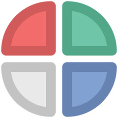 Icon of pie chart bold line design 