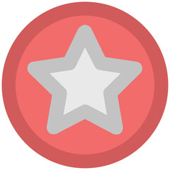 Circular star bold line icon design 