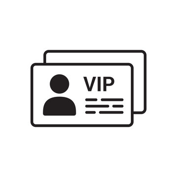 ID card vector icon. Identification card flat sign design. ID card symbol pictogram sign. Member card symbol. VIP person icon. UX UI icon