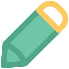 Pencil icon in bold line design 