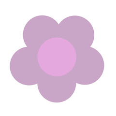 Purple Pastel Flower Doodle