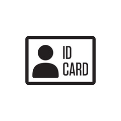 ID card vector icon. Identification card flat sign design. ID card symbol pictogram sign. Member card symbol. VIP person icon. UX UI icon